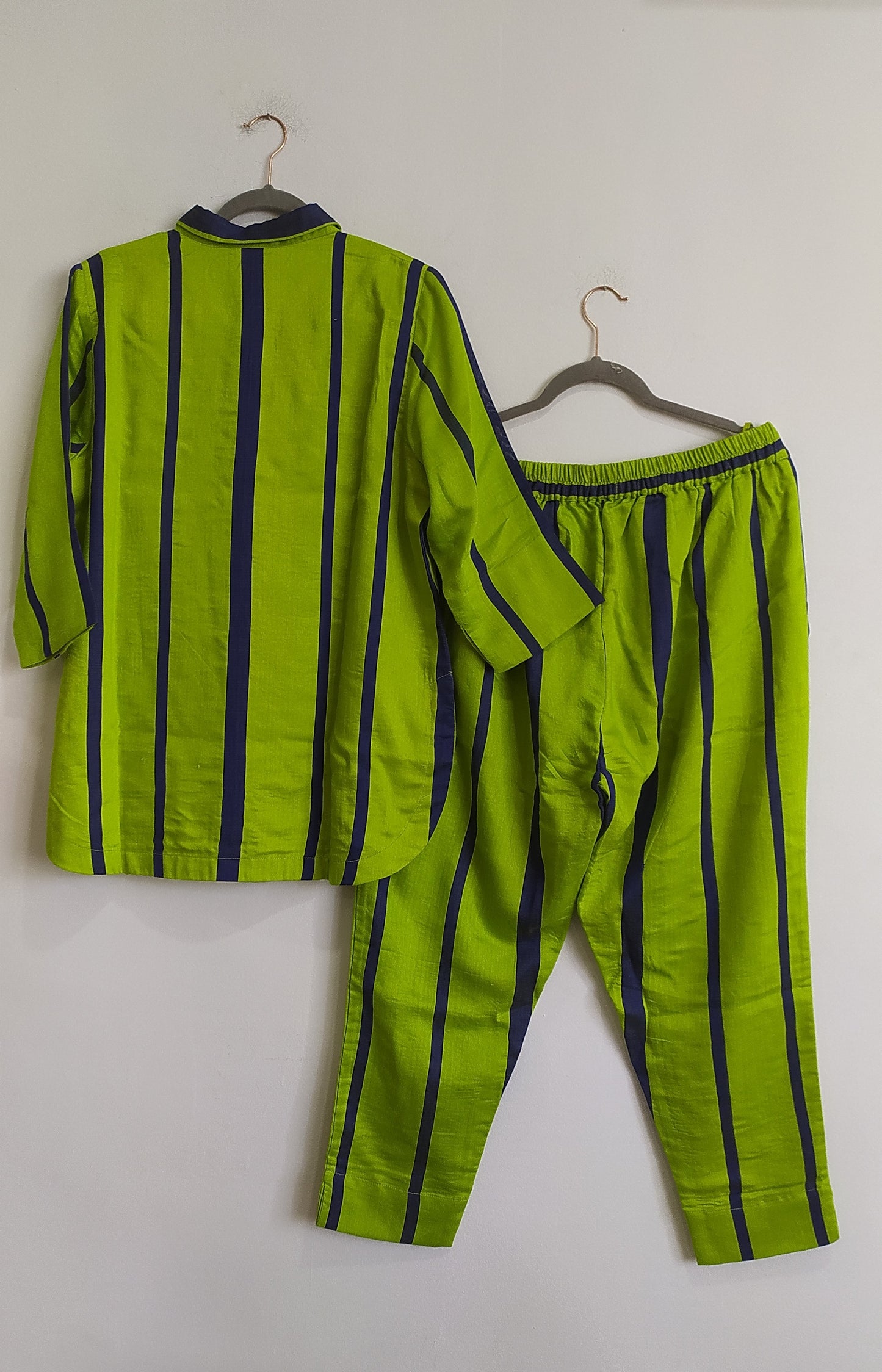 Co-ord set in Green Silk