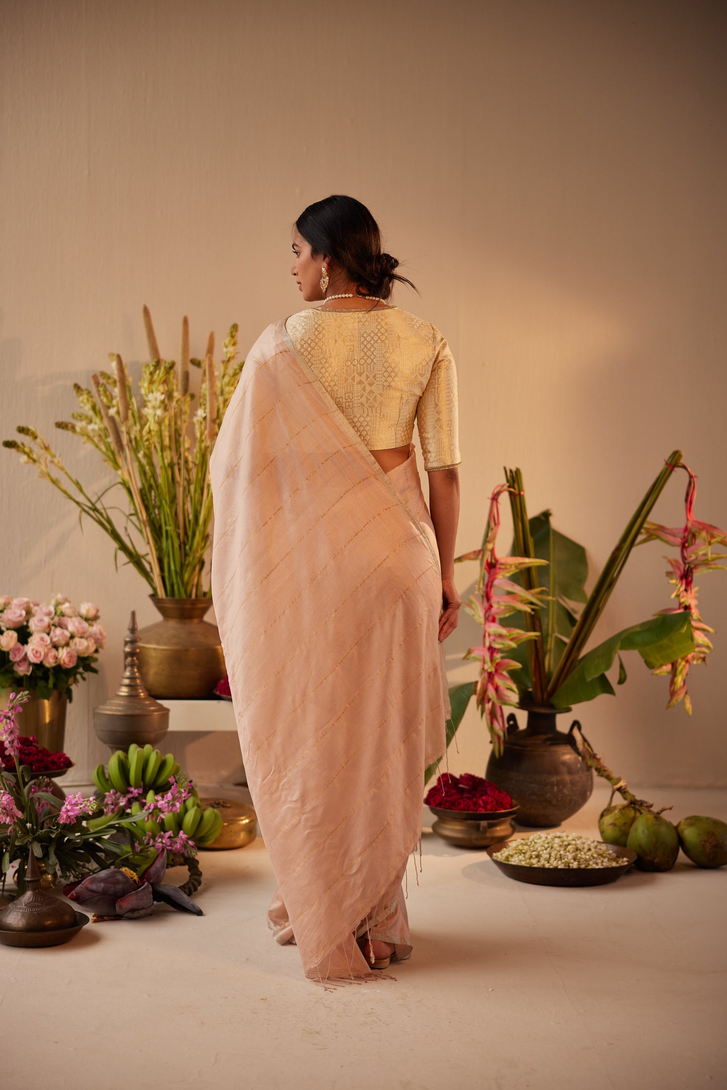 Sameera Saree in Dusty Pink Silk