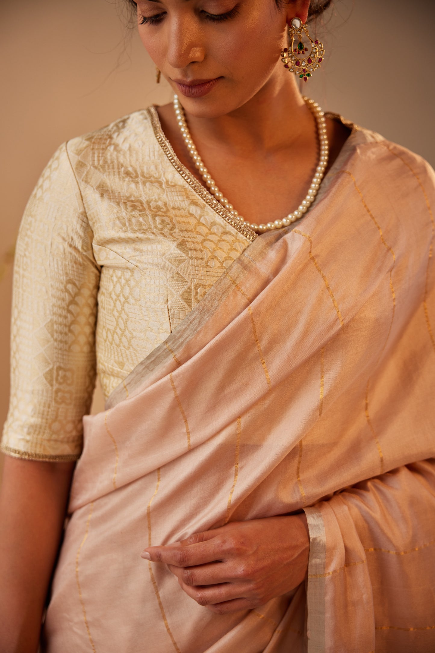 Sameera Saree in Dusty Pink Silk